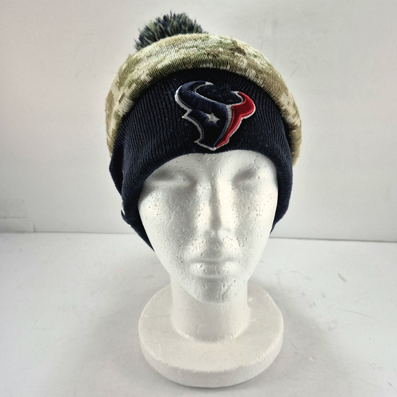 New Era Other - EUC Houston Texans New Era Salute to Service Digi Camo Knit Beanie Hat OS